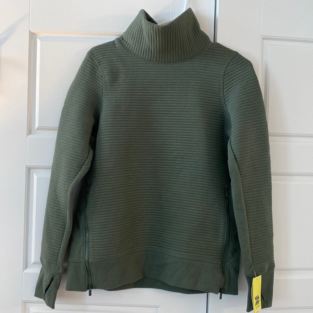 Women’s Quilted Pullover Sweatshirt - All in Motion - Fern Green